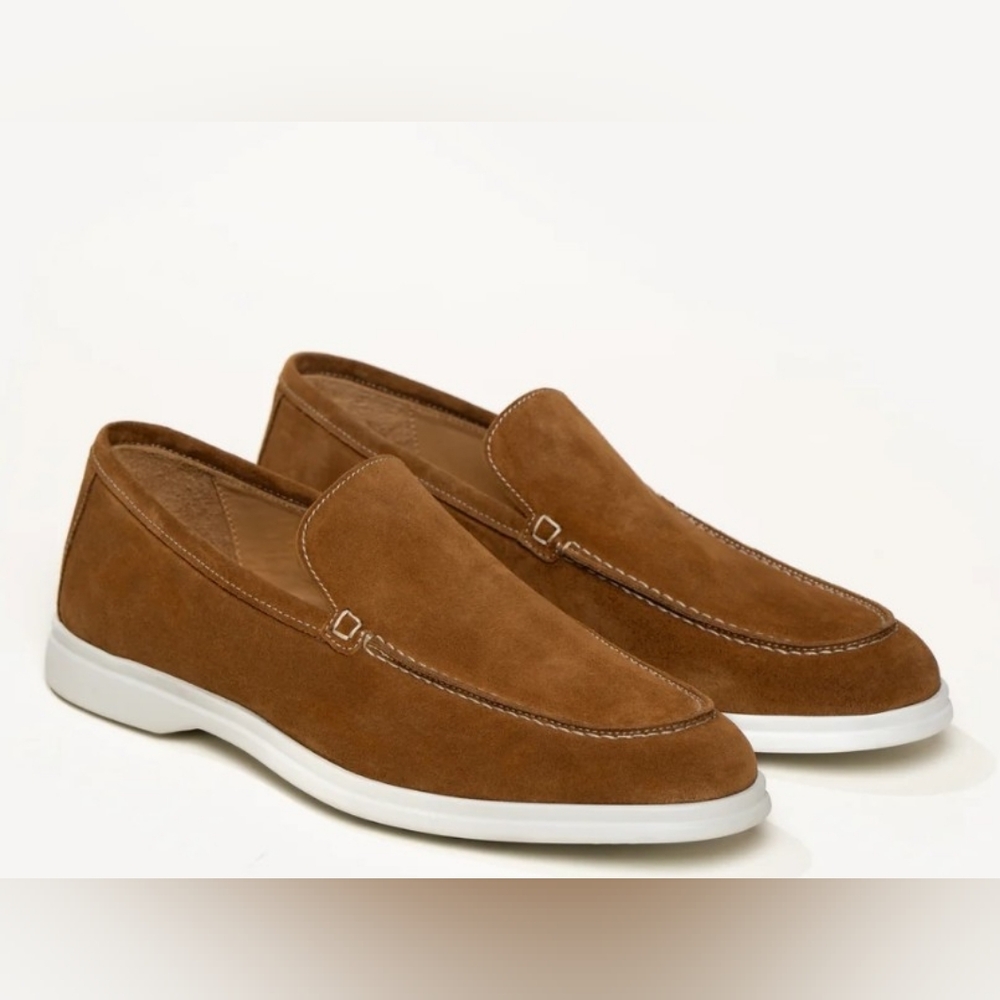 Men's Brown Suede Loafers